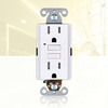 Faith Self-Test 15A TR GFCI Outlet Receptacle w/ Wall Plate, White, PK 10 GLS-15ATR-WH-10